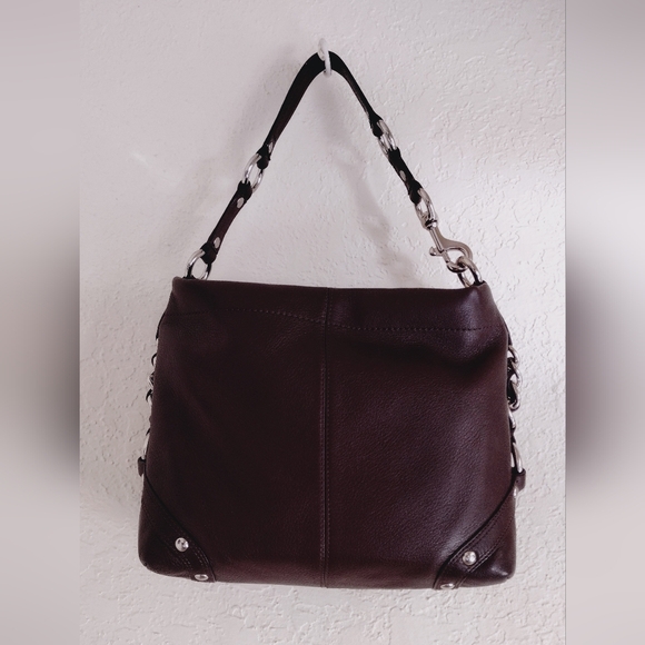 Coach Dark Brown Leather Shoulder Bag - Picture 8 of 11